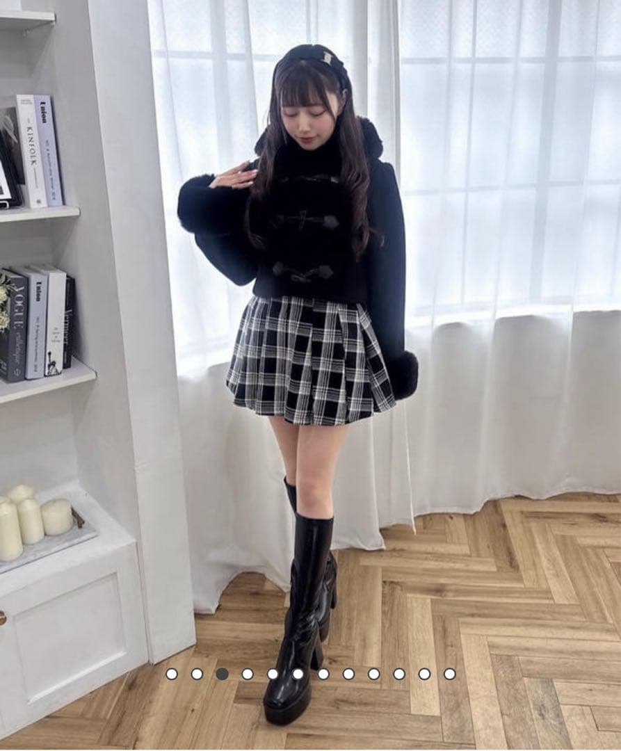 【翌日発送】evelyn ショートダッフルコート　ブラック 2026年最新】evelyn コート ショートの人気アイテム - メルカリ