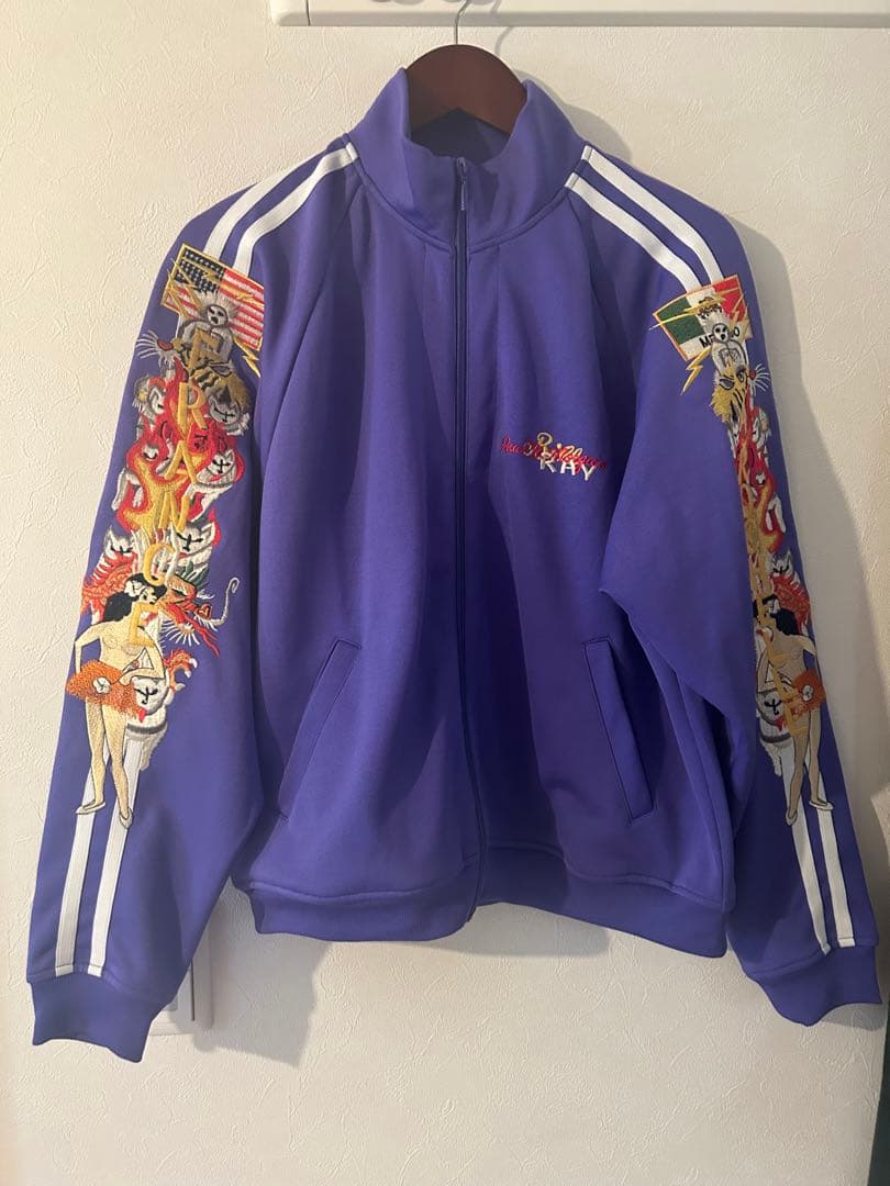 doublet 紫 スカジャン doublet - カオス刺繍ジャージブルゾン - CHAOS EMBROIDERY TRACK