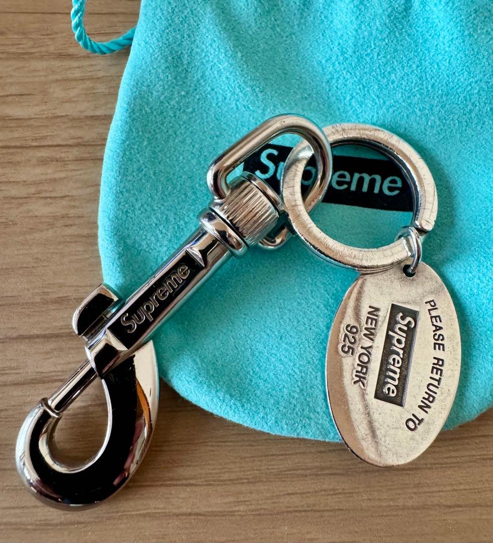 希少　Tiffany Supreme Oval Tag キーリング Supreme Tiffany & Co. Oval Tag Keyring ティファニー キー (Supreme