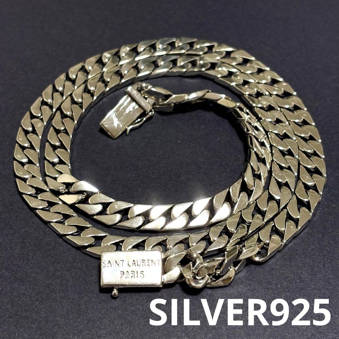 【S925刻印】US輸入　シルバーチェーンネックレス　ヴィンテージ　メキシカン