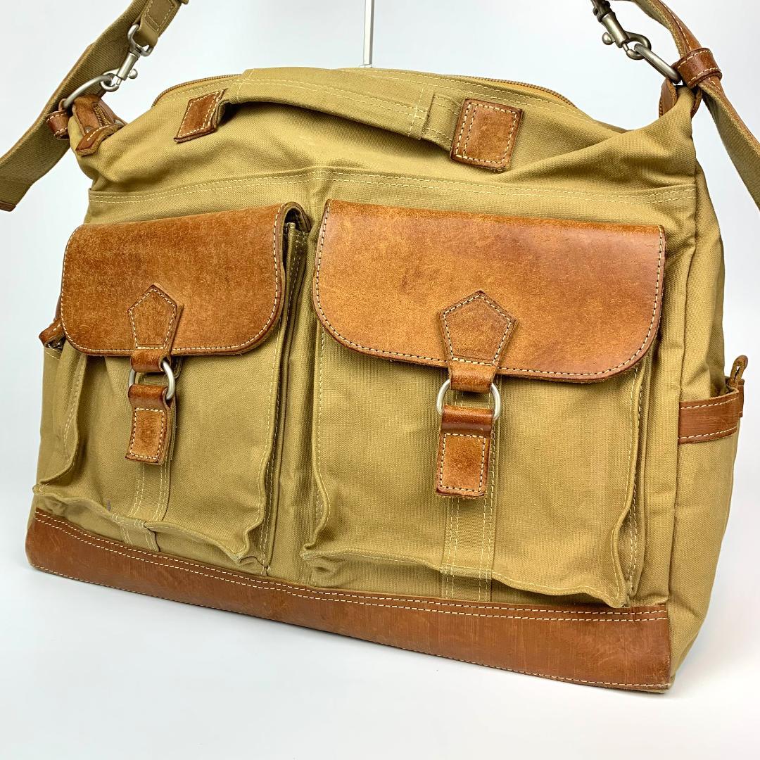 『porter』ポーター レザー キャンバス メッセンジャー ショルダーバッグ