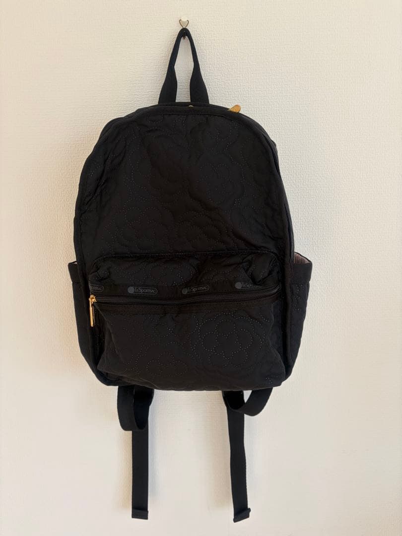 レスポ　リュック　パフィーブロッサムズ　黒