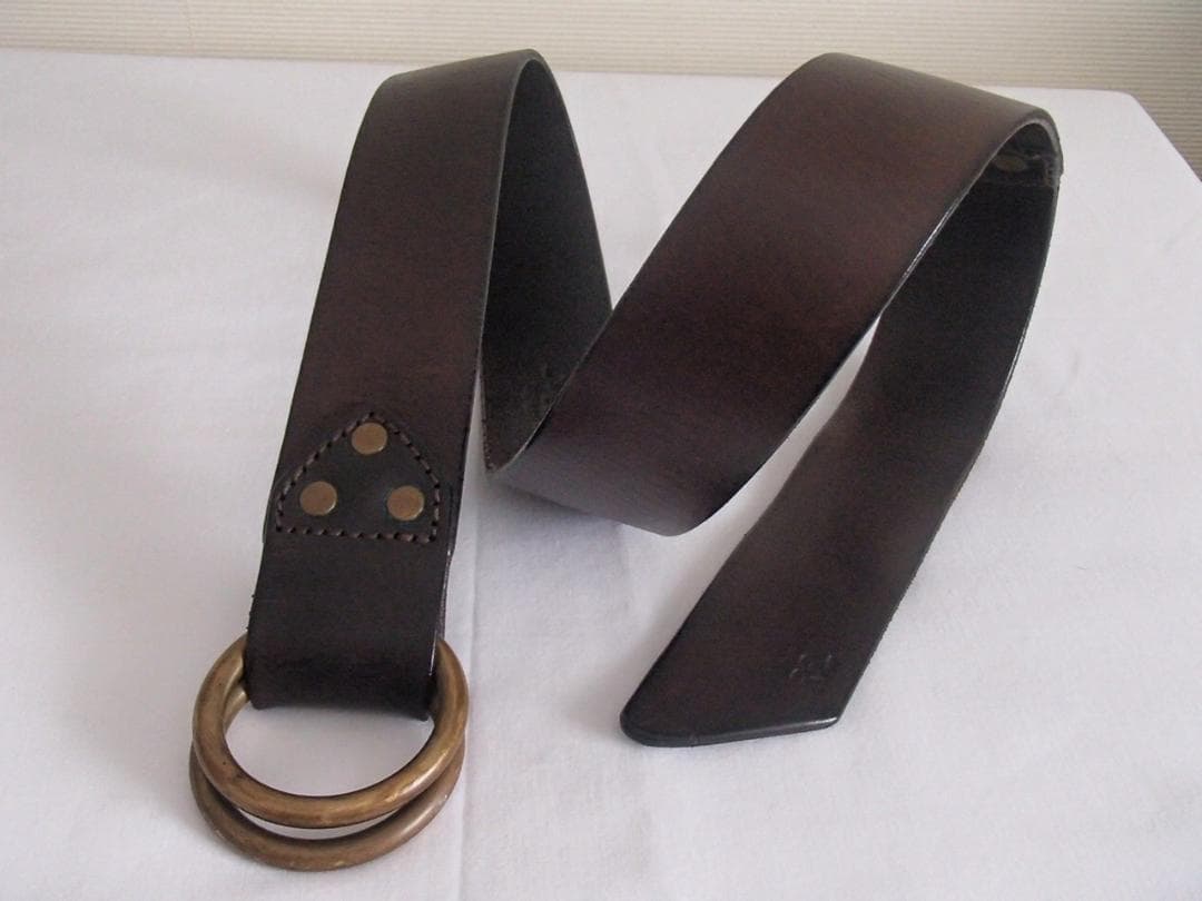 RRL ダブルアールエル ダブルリングレザーベルト USA製 サイズ30 美品