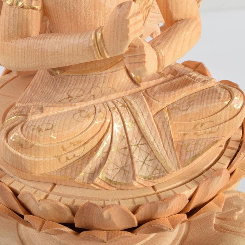 仏教美術 桧彫刻 大日如来像 仏像 華鬘台 C 8862 - メルカリ