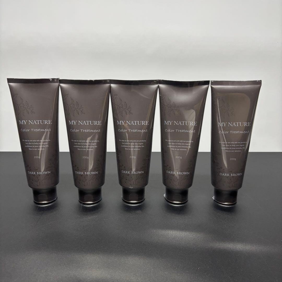 新品マイナチュレカラーリングトリートメントダークブラウン200g×5個