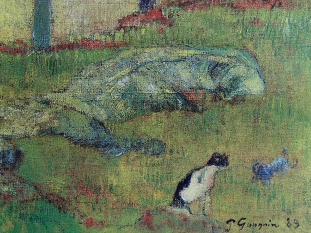 ポール・ゴーギャン、乾草、希少な画集より、高級新品額・額装付、状態