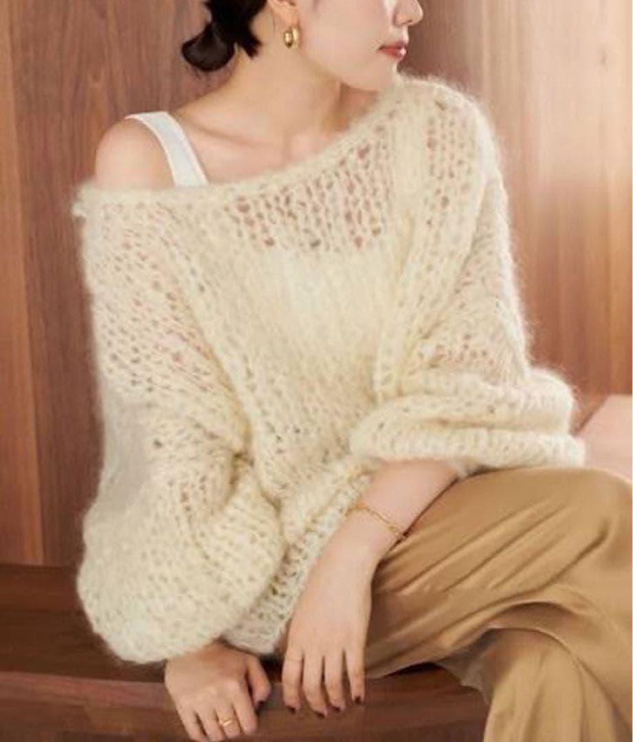 plage HAND KNIT ジャンボタムプルオーバー　ニット