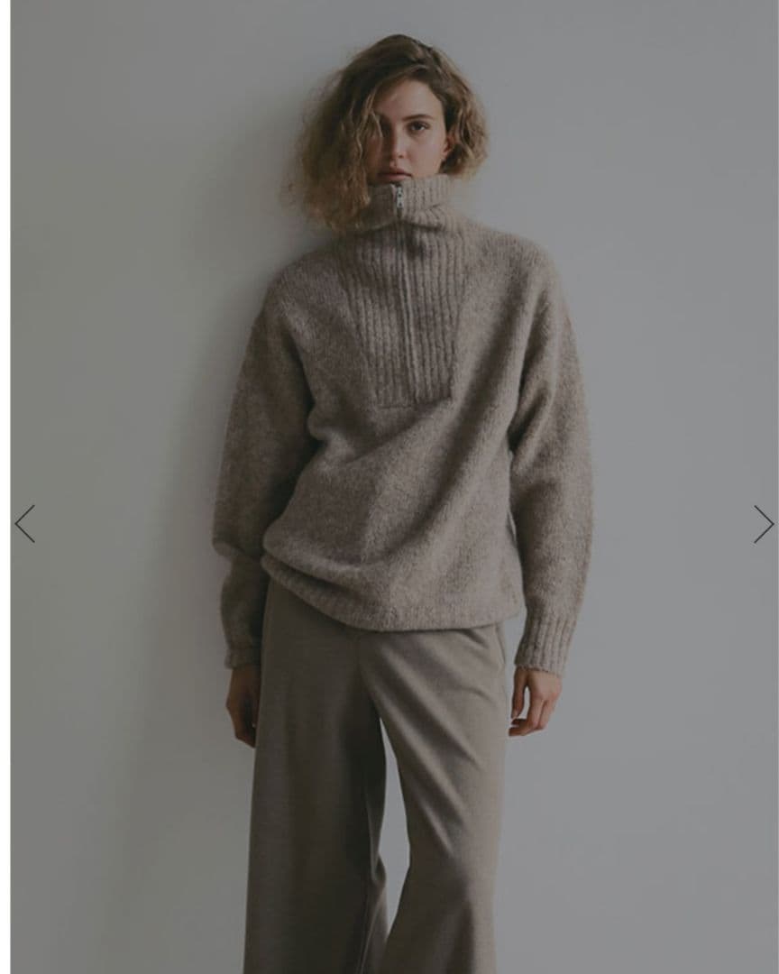 ETRE TOKYO ハーフジップアルパカニットプルオーバー