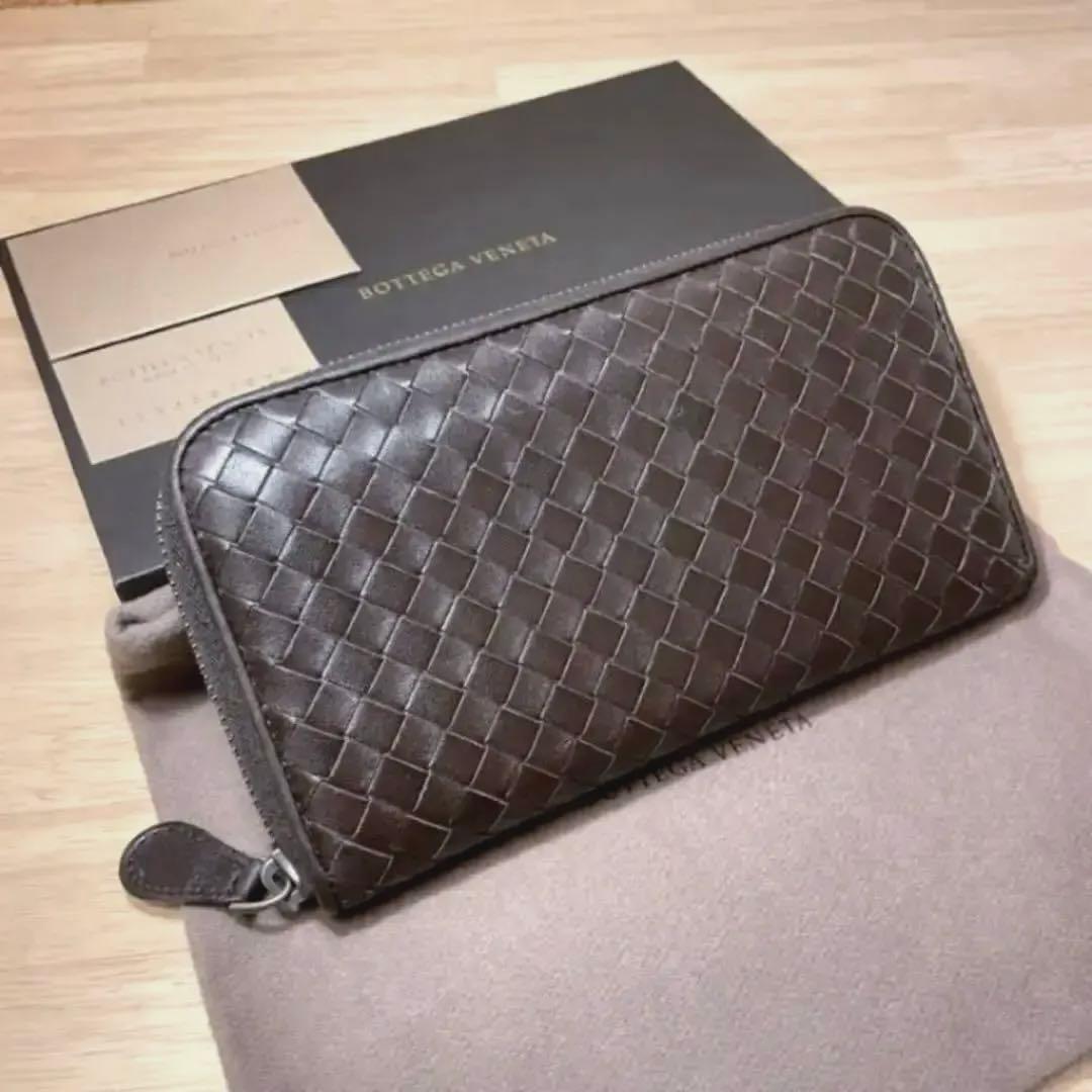 ✨美品　ボッテガ　ラム革 ラウンドファスナー　長財布