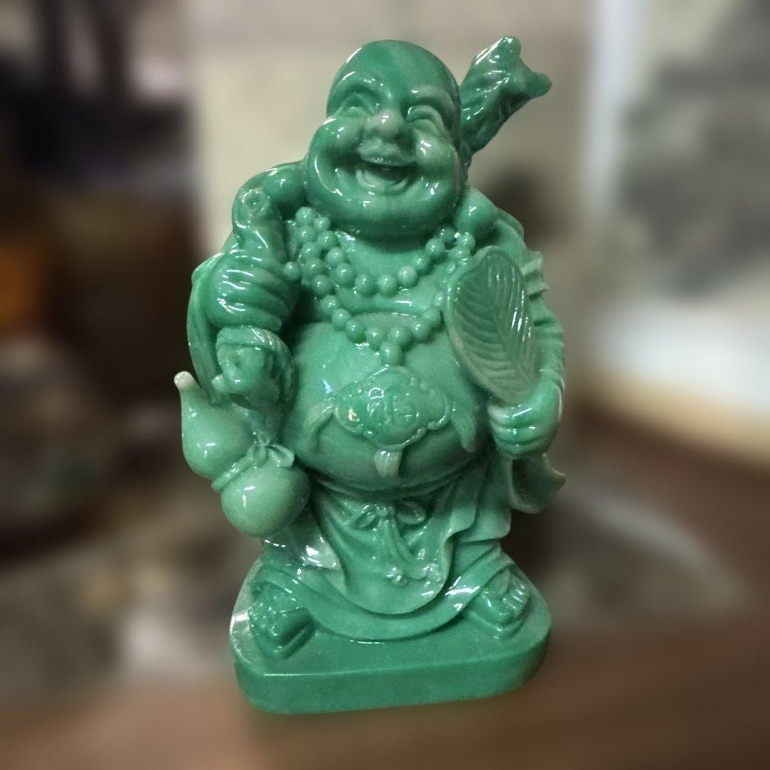 恵比寿様　仏像　翡翠　縁起物
