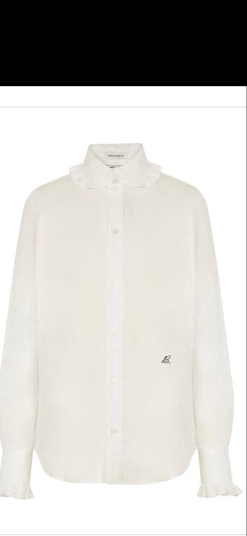 【MADISON BLUE】ROUND COLLAR FRILL SH L.OX