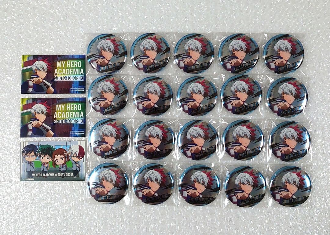 ヒロアカ　渋谷　東急コラボ　轟焦凍　缶バッジ　　特典　カード　ミニキャラ