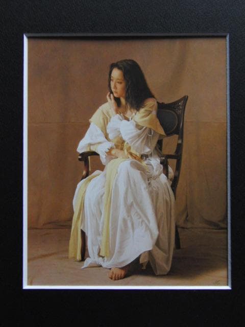 森本草介、【モノクロームの肖像】、希少な大判額装用画集より、美品