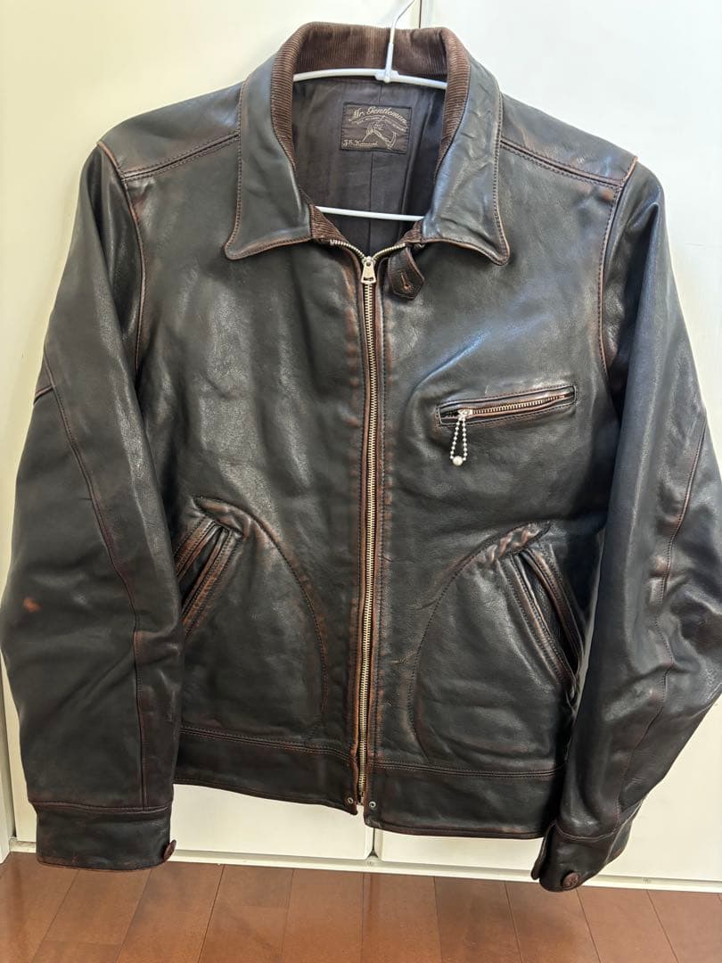 ダークブラウン レザー シングルライダースジャケット 革ジャン襟付きシングルライダース（牛革）｜革製品専門店レザーハウス