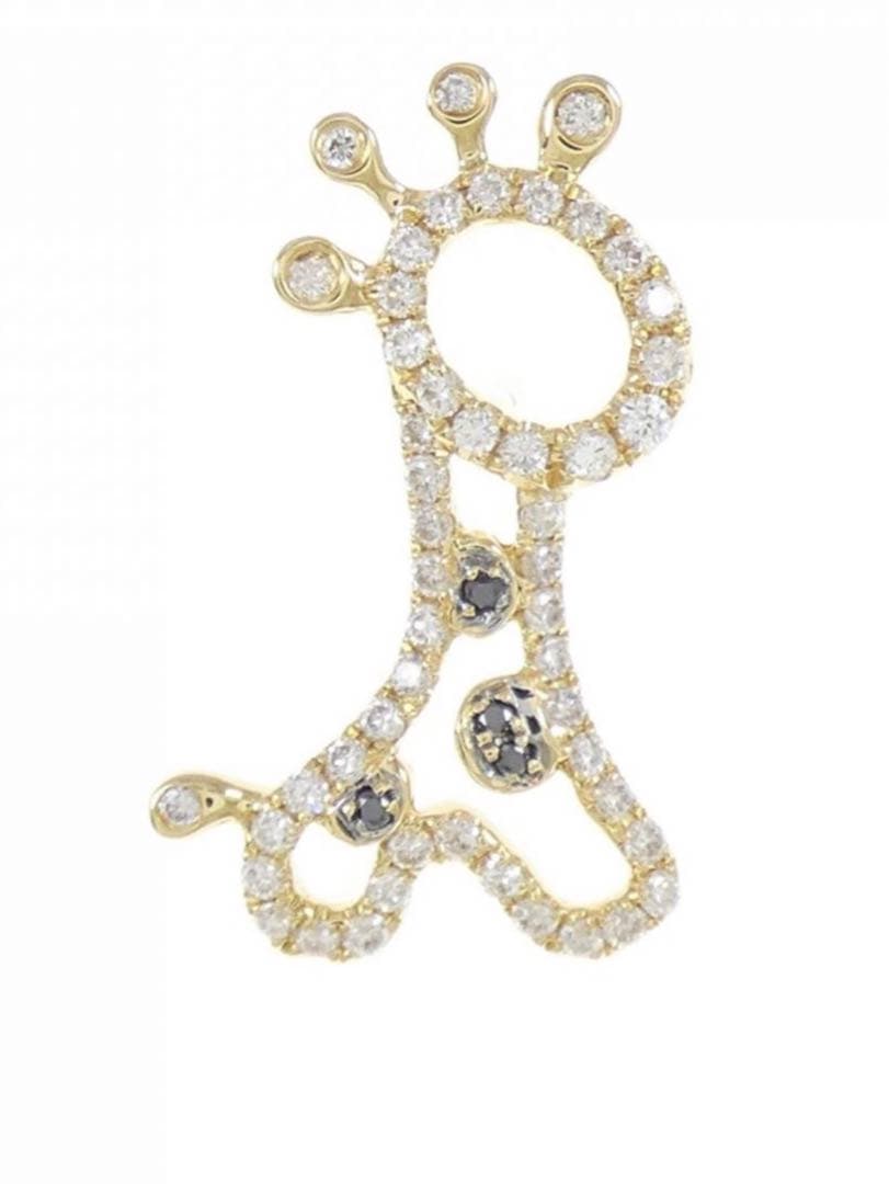 最終お値下げ‼️k18YGダイヤモンドブローチキリン