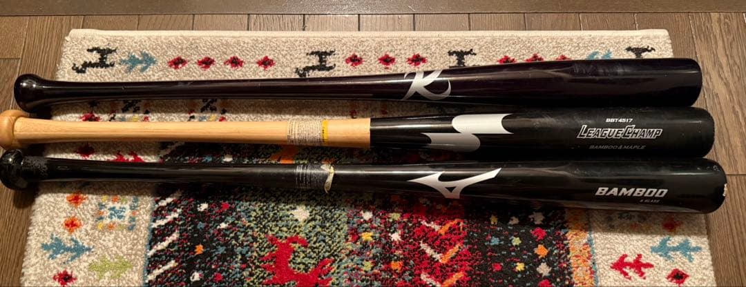 硬式木製バット3本セット