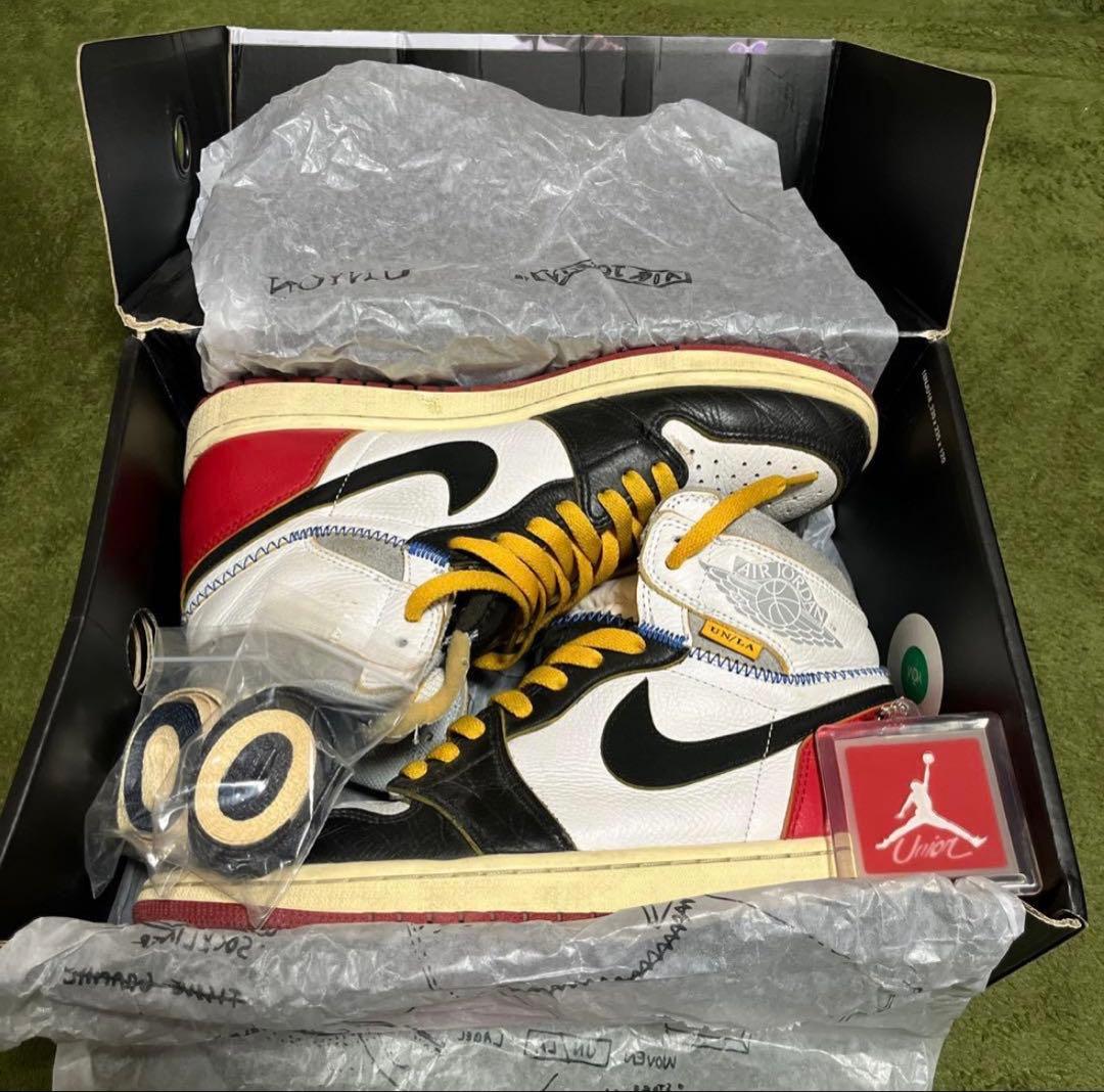 Nike Air Jordan 1 ブラック/ホワイト/レッド/イエローユニオン