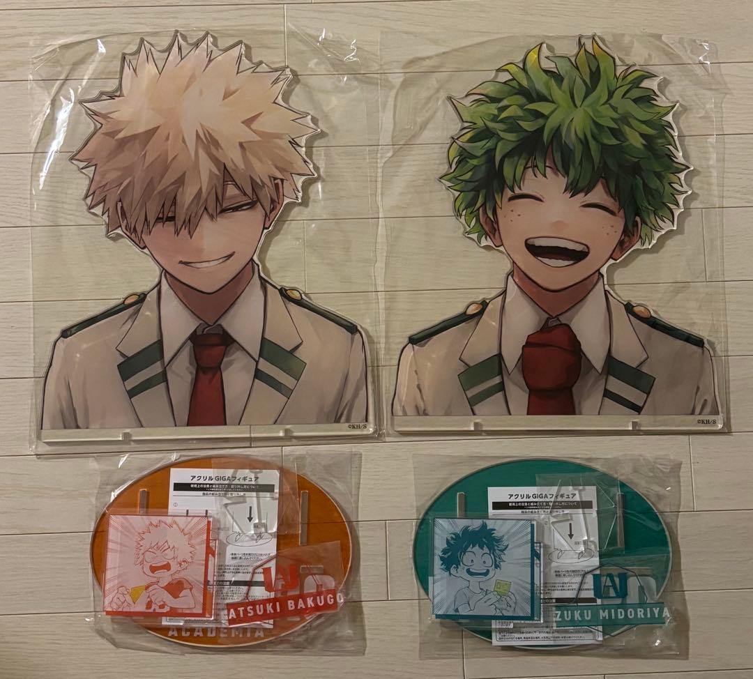 僕のヒーローアカデミア　緑谷出久　爆豪勝己　アクリルgigaフィギュア　2点 僕のヒーローアカデミア アクリル MEGA フィギュアVol 2爆豪勝己 緑谷