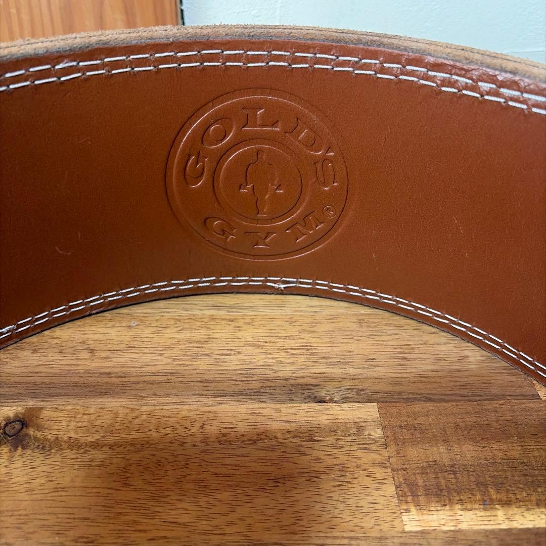 GOLD'S GYM レザー パワーベルト ブラウン Mサイズ - メルカリ