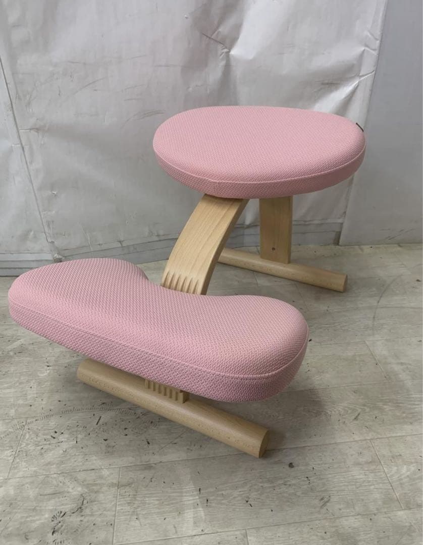 balans lab バランスチェア Easy ショートフレーム ピンク 日本製