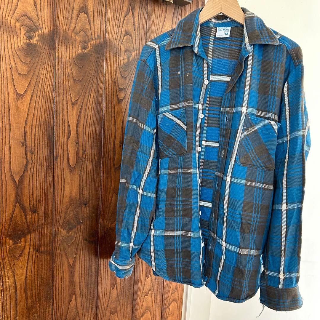 70年代 70s BIG MAC ヘビー ネルシャツ ビッグマック - メルカリ