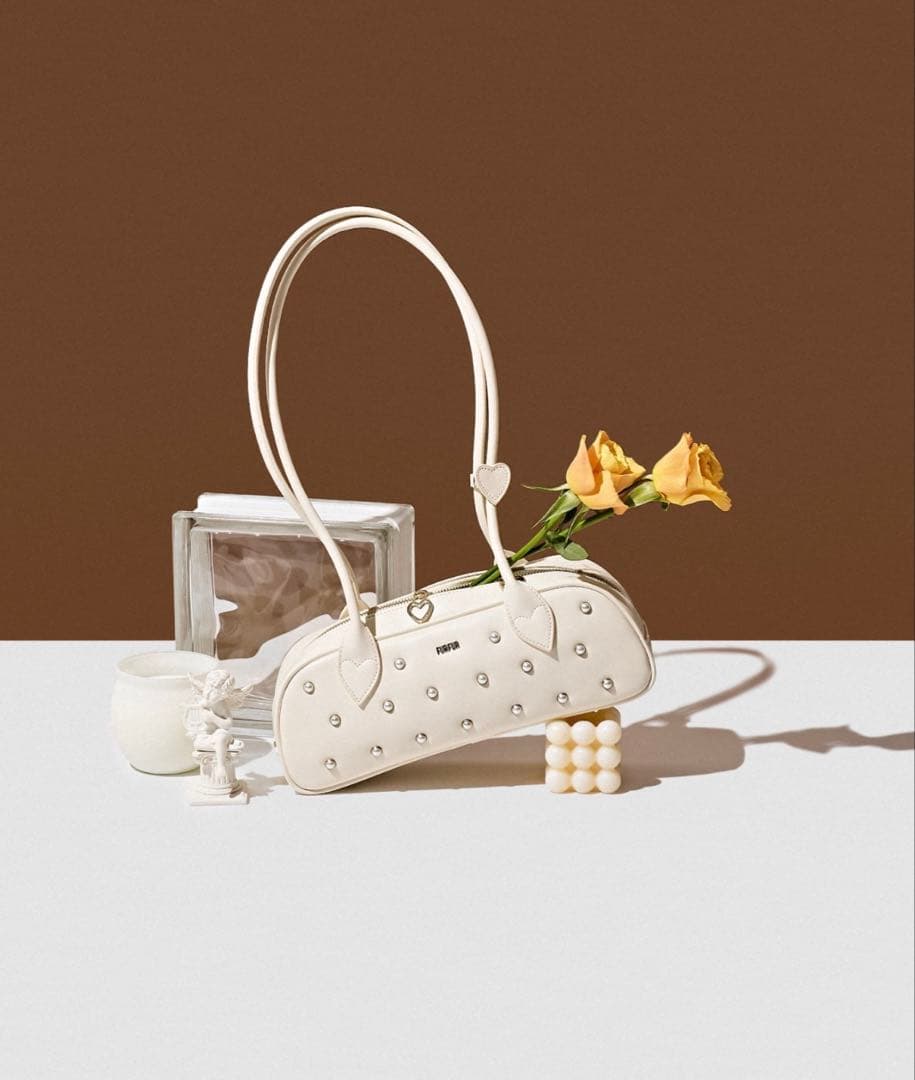 【新品未使用】furfur パールドットワイドボストンバッグ ファーファー 鞄 FURFUR（ファーファー） SALE40%OFF バッグ 25春夏 パールドットワイド