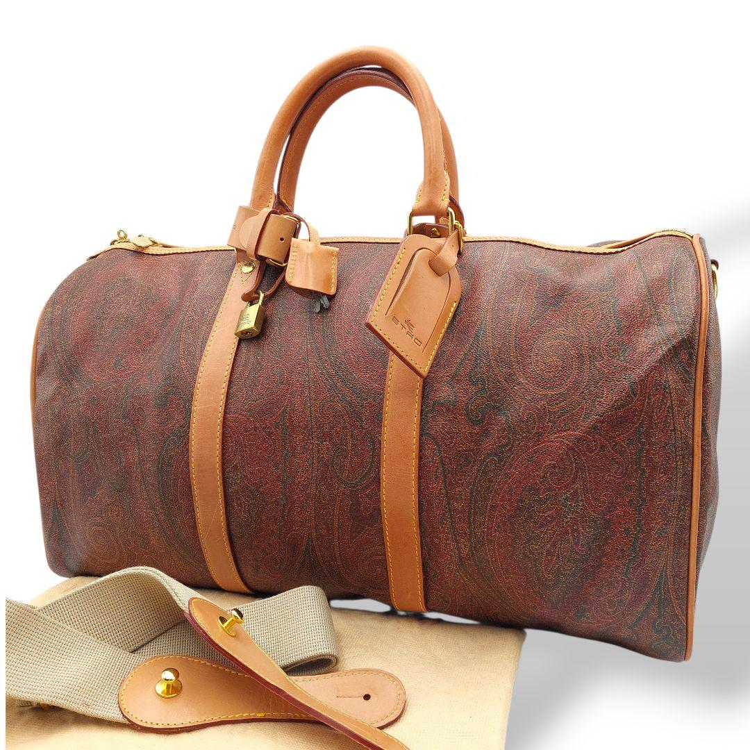 【極美品】ETRO　エトロ　ペイズリー柄 ボストンバッグ 　旅行鞄　大容量　人気 ETRO（エトロ） 【超美品 ほぼ未使用】 トートバッグ ハンドバッグ