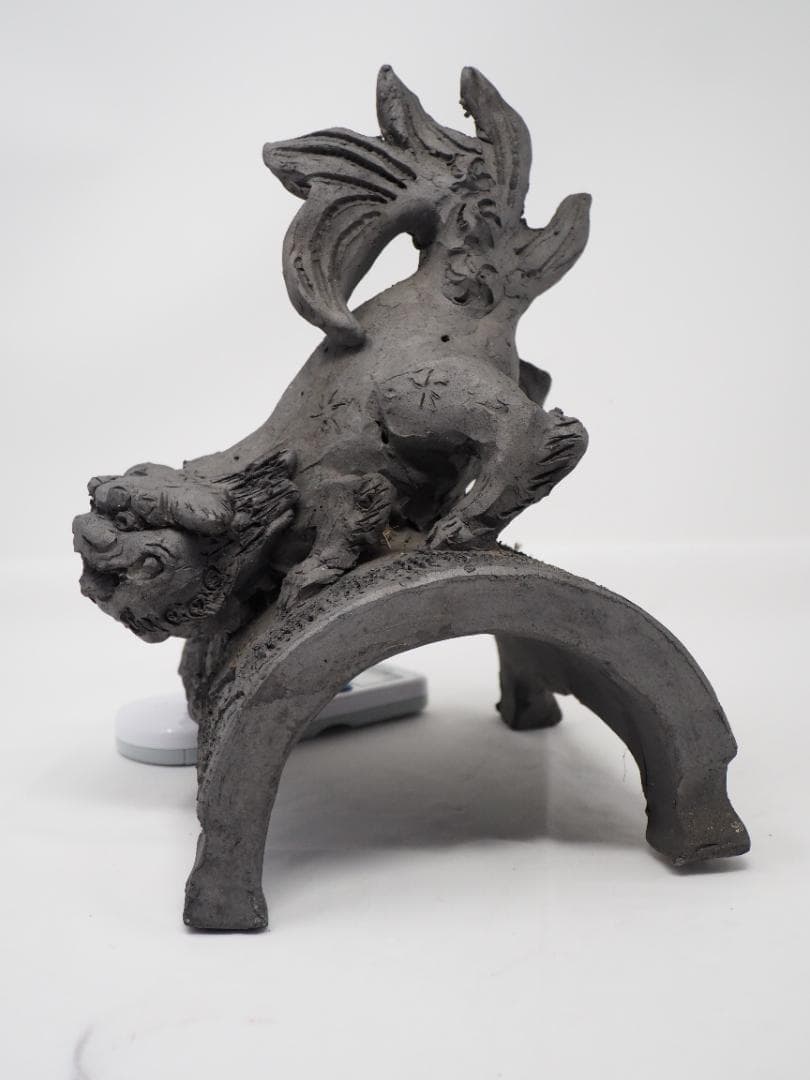 シーサー　瓦　沖縄産　琉球　守り神　鬼瓦　縁起物　破邪 楽天市場】楽天スーパーSALE 10%OFF かわいい シーサー 置物 玄関 沖縄