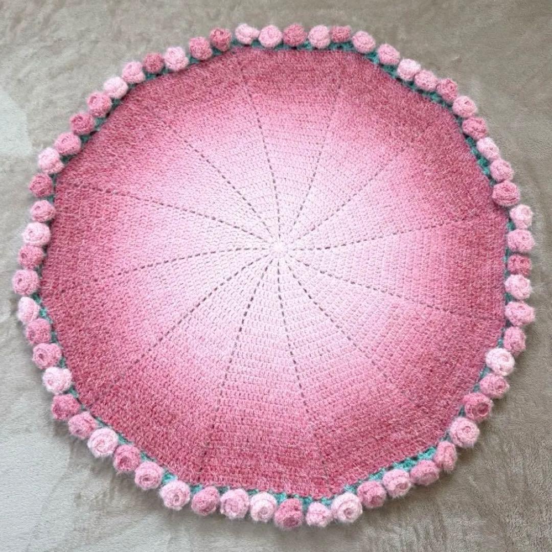 バラ 花束ブランケット フラワーブーケ グラデーションピンク ハンドメイド バラ 花束ブランケット フラワーブーケ グラデーション さくらピンク