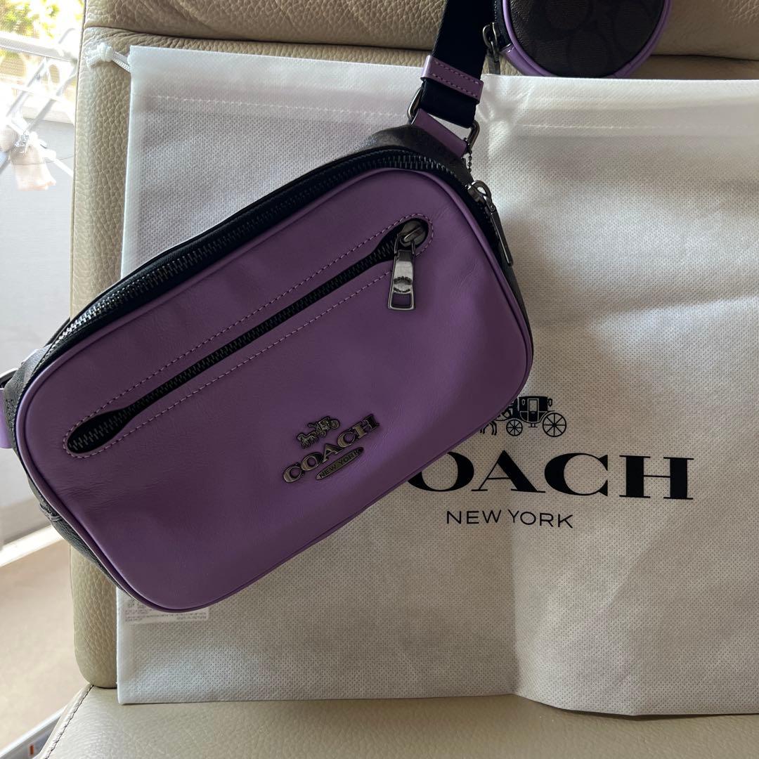 COACH パープル ボディバッグ 楽天市場】安心の国内発送 コーチ COACH バッグ シャーロット