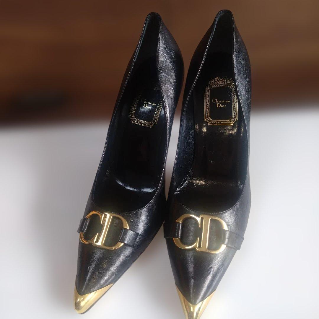 Christian Dior 　 オーストリッチパンプス