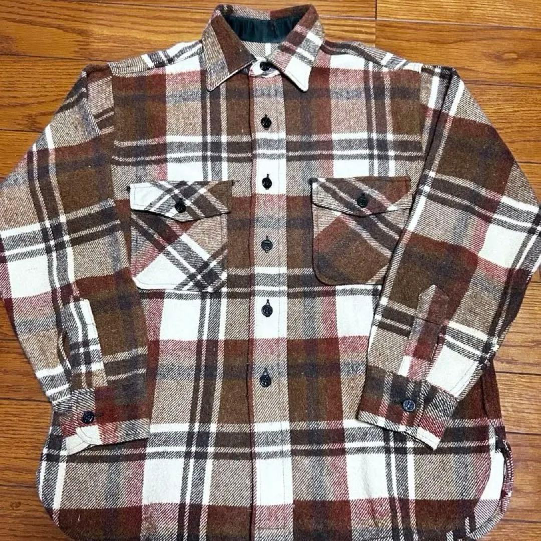 Five brother ファイブブラザー　ネルシャツ　ウール　CPO 60s Five brother ファイブブラザー ネルシャツ ウール CPO 60s公式】FIVE