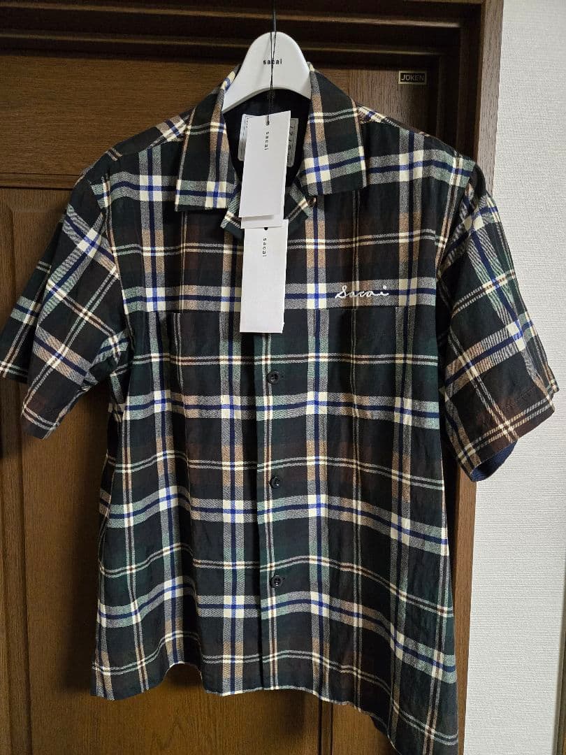 トップス sacai 25ss Plaid Print Shirt