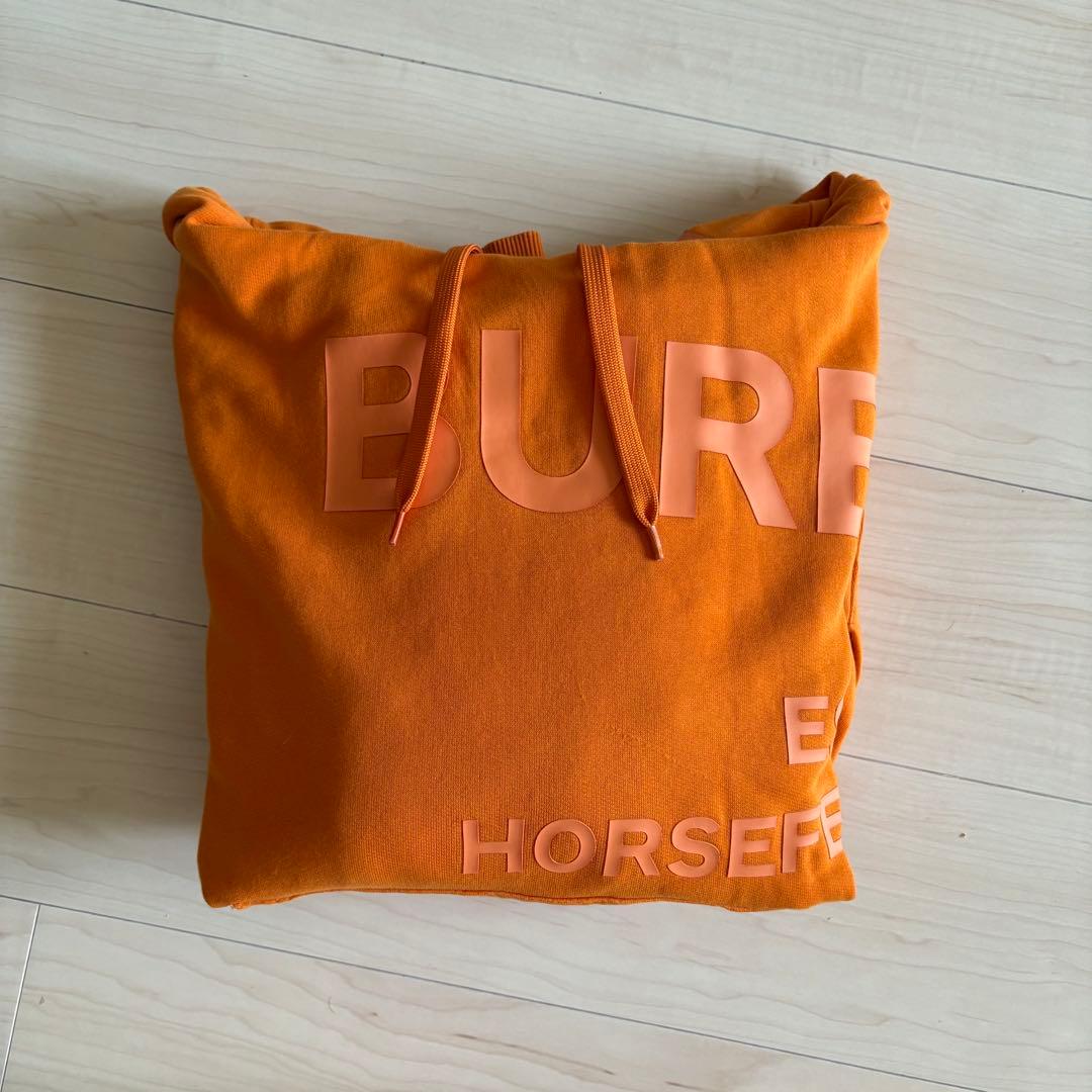 Burberry フード付きパーカー オレンジ BURBERRY オレンジ フード付きパーカー - メルカリ