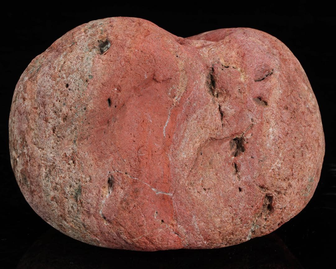 赤玉石 赤石 碧玉 在銘台座付 2.3kg 鑑賞石 原石 天然石 飾石