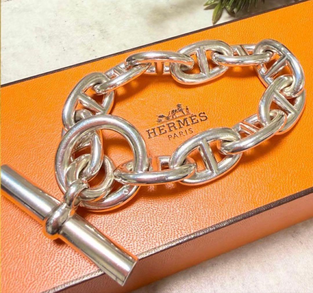 HERMES エルメス シェーヌダンクル TGM 11コマ ブレスレット 箱付き