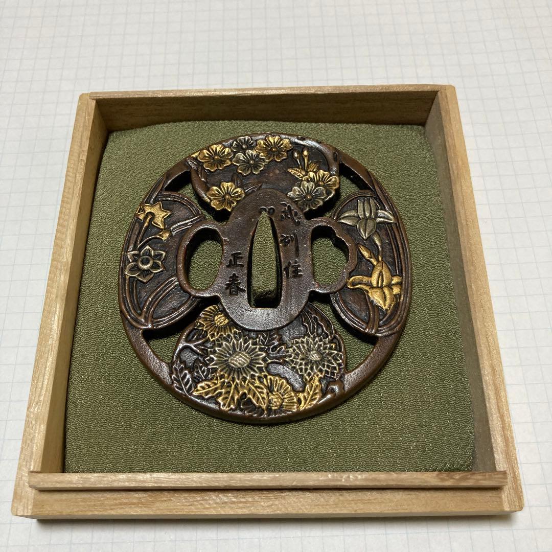 日本刀 鍔 武州住正春 銘 - メルカリ