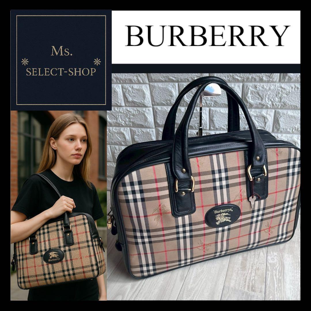 ⭐︎BURBERRY⭐︎ノバチェック ボストンバッグ 大容量 ヴィンテージ Burberry's 大容量ボストンバッグ ノバチェック柄 - メルカリ
