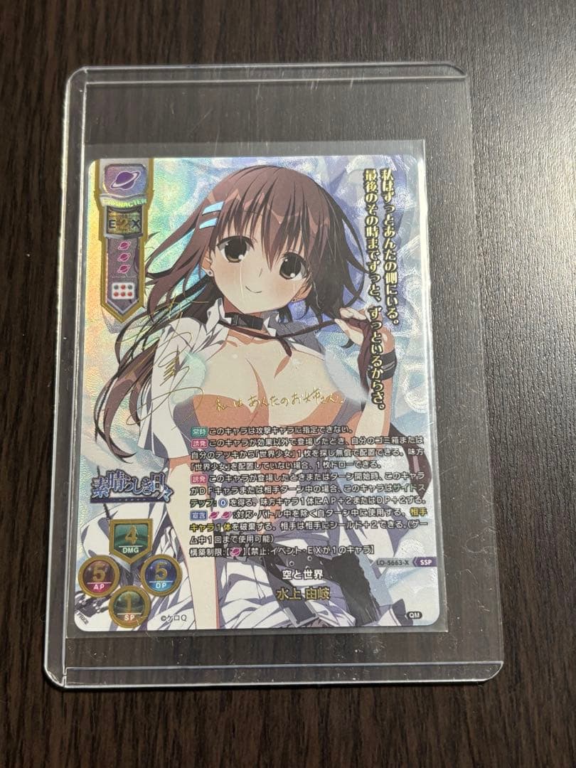 リセ　ケロQ・枕　SSP 空と世界 水上 由岐　箔押しサイン