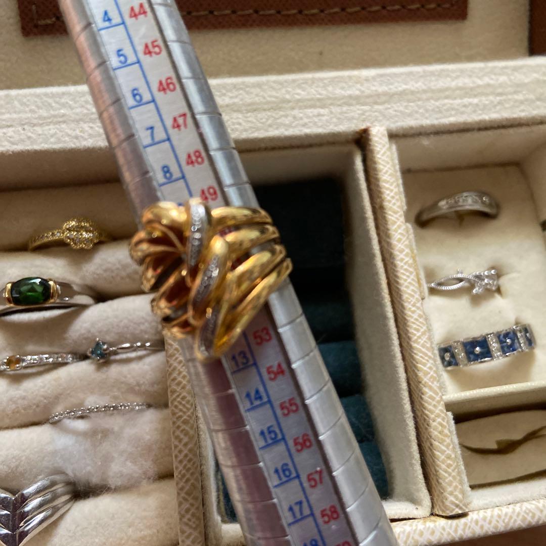 k18 pt900 幅広リング