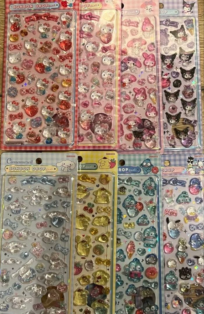 【正規品】全種セット　ボンボンドロップシール　サンリオ第2弾 正規品・新品未開封】ボンボンドロップシールサンリオ第2弾 全種類8枚