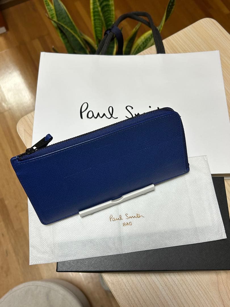 Paul Smith ブルー L字ファスナー式 長財布 美品