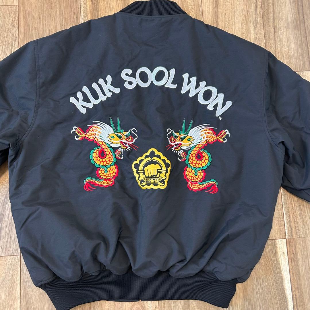 KUKSOOLWON 刺繍 ジャケット XL MA-1 ボンバー 国術院 龍虎