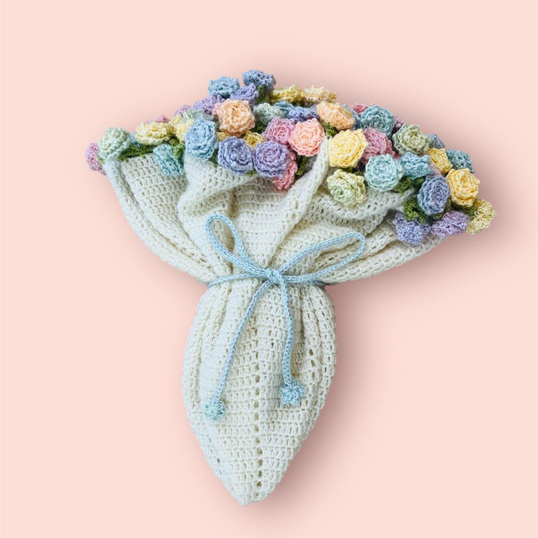 花束ブランケット　レインボーローズ