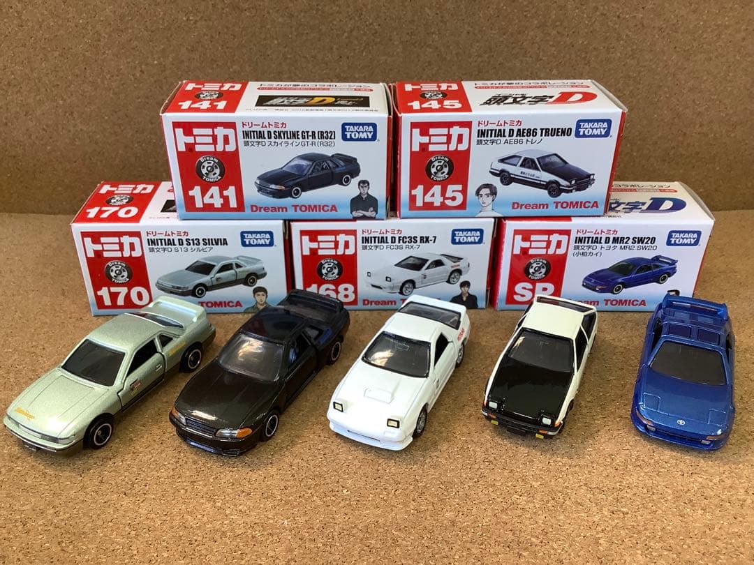 ドリームトミカ 頭文字D 5台 開封済み箱付き+1