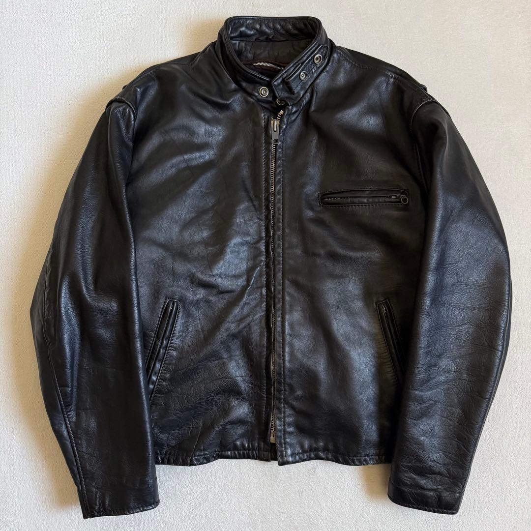 Schottレザージャケット ブラック ボアライナー付属 44