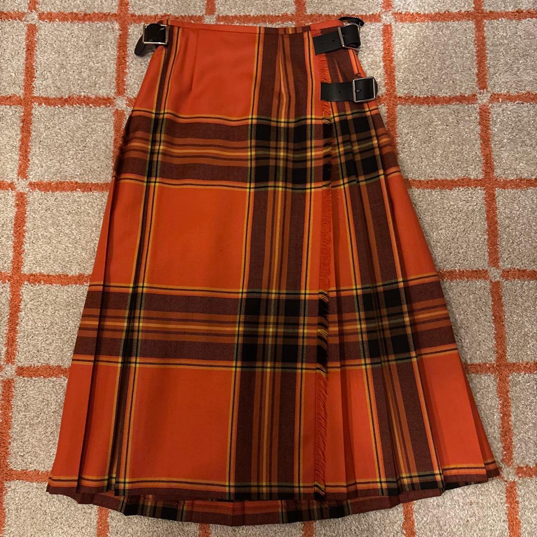 O'NEIL of DUBLIN(オニールオブダブリン)ラップスカート オレンジ