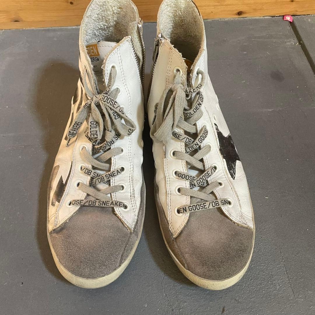 Golden  スニーカー ホワイト/グレー GOLDEN GOOSE / ゴールデングース】SUPER-STAR ZABRA CRYSTAL TO