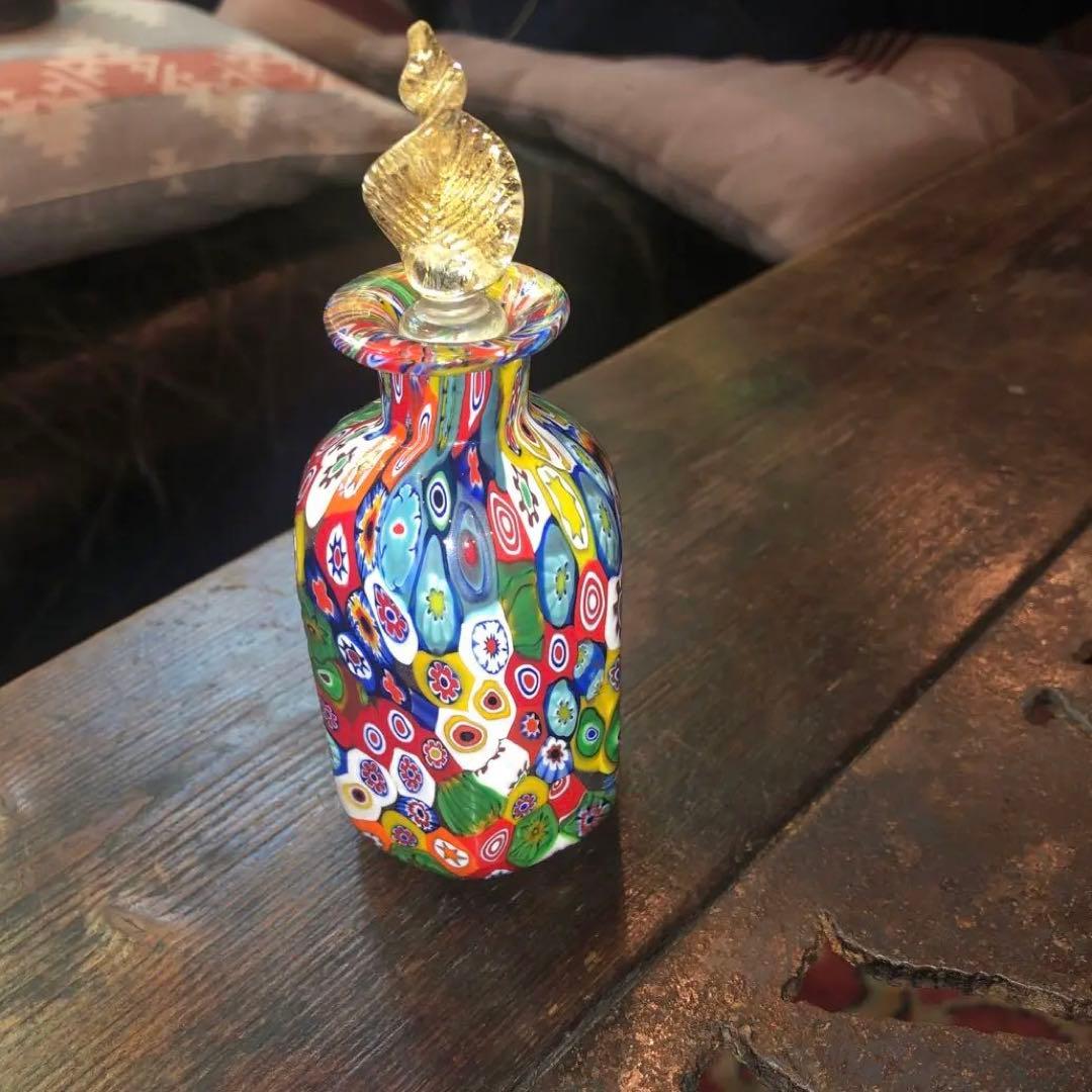 イタリア　ムラーノ　ベネチアンガラス　ミルフィオリ　香水瓶
