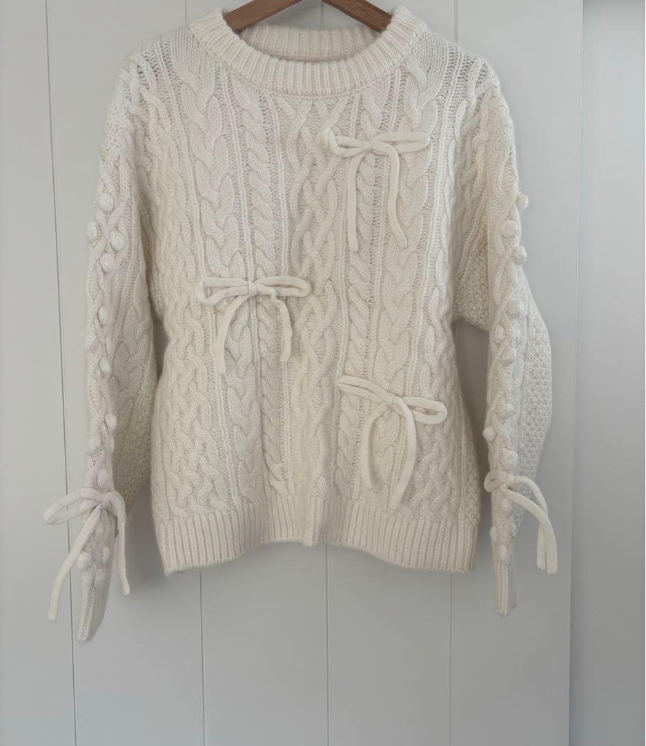 gypsophilaジプソフィアリ　ニット　ribbon cable knit fc43763e55fa57562da747bf2611d1